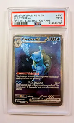 2023 POKEMON MEW EN-151 SPECIAL ILLUSTRATION RARE #200 BLASTOISE EX PSA 9 - Image 1