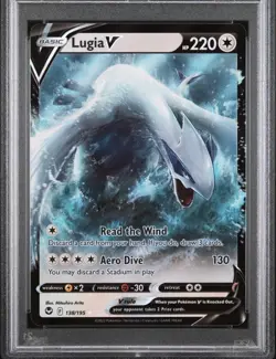 Lugia V 2022 Pokemon Sword & Shield Silver Tempest EN #138/195 PSA 10 GEM MINT - Image 2
