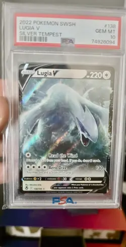 Lugia V 2022 Pokemon Sword & Shield Silver Tempest EN #138/195 PSA 10 GEM MINT - Image 5