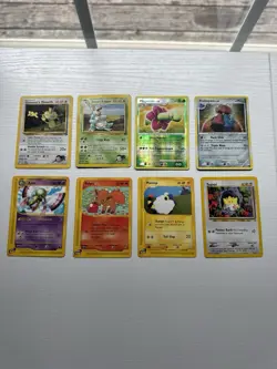 Pokemon TCG 8 Card Lot - Giovanni's Meowth, Nidoqueen, Meganium, 1st Edition - Image 1