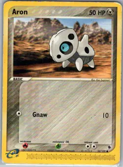 Aron 50/109 Non Holo Ruby and Sapphire - Pokemon Card - MP - Image 1
