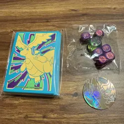 Mega Evolutions Ascended Heroes ETB Dragonite Card Sleeves + Coin + Dice - Image 2