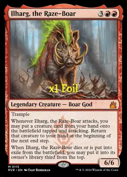 MTG Foil Ravnica Remastered RVR Ilharg, the Raze-Boar MINT - Image 1