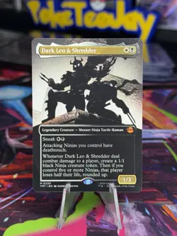 Dark Leo & Shredder (Borderless Foil) MTG Teenage Mutant Ninja Turtles TMT 0220 - Image 1