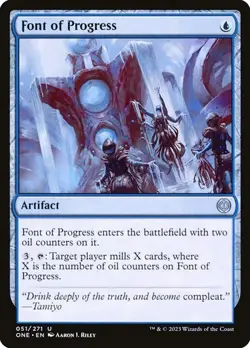Font of Progress x4 NM MTG Phyrexia All Will Be One ONE Blue Artifact Regular x4 - Image 1