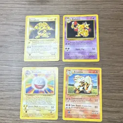 Pokemon TCG Base Set 1999 Electabuzz Kadabra Electrode Arcanine 4 Cards - Image 1