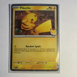 Pikachu (Pokemon Day 2026) 051/162 Miscellaneous Cards Cosmo Holo POKEMON NM A - Image 1