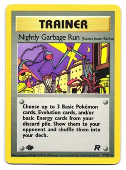 Nightly Garbage Run 77/82 Uncommon Team Rocket Pokemon 1st Edition HP - Image 1