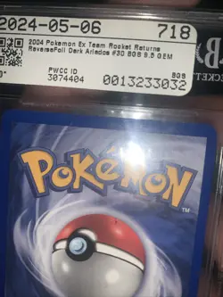 2004 Pokemon Ex Team Rocket Returns Dark Ariados Reverse Foil BGS 9.5 Pop 2! - Image 3