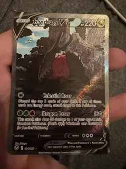 Pokemon TCG Regidrago V Full Art Ultra Rare Holo Silver Tempest 184/195 220 HP - Image 1