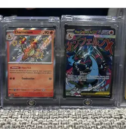 Pokemon TCG Mega Charizard x EX Mnt COND and Charmeleon Holo (pal fates) free🛳 - Image 1