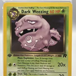Dark Weezing 31/82 Pokemon Team Rocket Non Holo WOTC TCG NM - Image 2