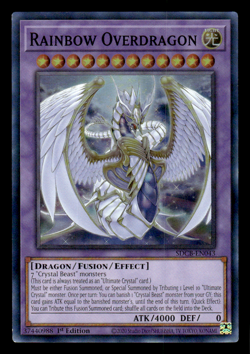 Yugioh Rainbow Overdragon SDCB-EN043 Super Rare 1st Ed NM - Image 1