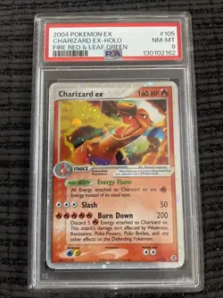 Pokemon Charizard EX Fire Red & Leaf Green Holo Rare Card #105 PSA 8 NEW CERT - Image 1