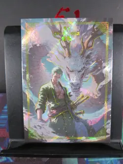 Roronoa Zoro SY Rare Holo Card Premium One Piece Anime Collectible CCG Dragon - Image 1