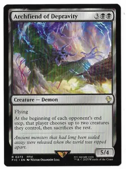 MTG Archfiend of Depravity Final Fantasy Commander (FIC) Rare #0273 Unplayed - Image 1