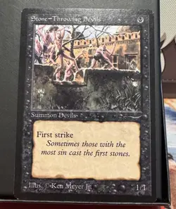 Stone- Throwing - Devils - Arabian Nights - MTG Magic NM - Image 1