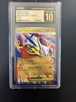 Pokemon Mega Latias ex Mega Evolution EX Holo CGC 10 Pristine 100/132 - Image 1