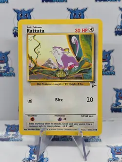 Rattata Base Set 2 89/130 Pokemon LP - Image 1