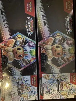 Lot Of 2 Sam’s Club Pokemon Prismatic Evolutions Surprise Boxe & Booster Bundle - Image 2