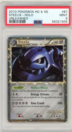 Steelix 87/95 Pokemon HG & SS Unleashed Prime Ultra Rare Holo PSA 9 Mint Low Pop - Image 1