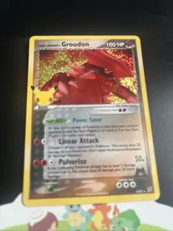 Pokemon TCG Celebrations Team Magma's Groudon Holo Card #9/95 NM Condition - Image 2