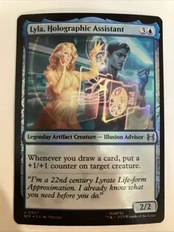 Lyla, Holographic Assistant Marvel's Spider-Man: Eternal-Legal Foil MTG 0007 SPE - Image 1