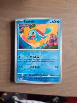 Pokemon TCG Scarlet & Violet: 151 Squirtle 007/165 - Reverse Holo - Near Mint - Image 1