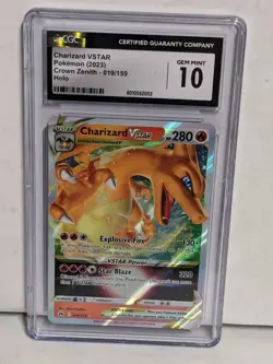 Charizard VSTAR 019/159 Crown Zenith Graded CGC Gem Mint 10 Pokemon - Image 1
