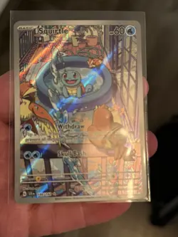 Pokemon Squirtle TCG Full Art Holo Card 148/142 Stellar Crown Illustration Rare - Image 3