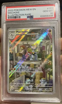 Pokemon TCG Machoke Scarlet Violet 151 Holo Illustration Card. PSA 10 - Image 1