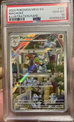 Pokemon TCG Machoke Scarlet Violet 151 Holo Illustration Card. PSA 10 - Image 3