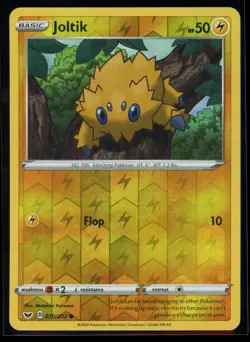 2020 Sword & Shield Joltik Reverse Holo Pokemon Card #70 - Image 1