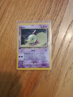 1st Edition Natu 67/111 Neo Genesis F3 Pokemon 2000 Vintage Nintendo NM - Image 1