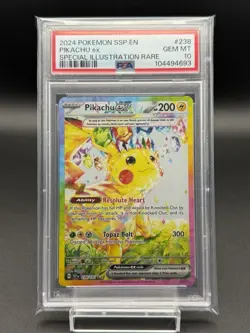 Pikachu ex - 238/191 - SV08: Surging Sparks SIR PSA 10 GEM MT Pokemon English - Image 1