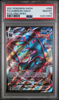 Fa/Umbreon Vmax Pokemon Sword & Shield Evolving Skies 095 NM PSA 10 - Image 1
