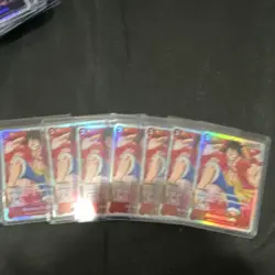 One Piece Card Game Monkey D. Luffy Holo Lot of 7 English Standard Cards - Image 1