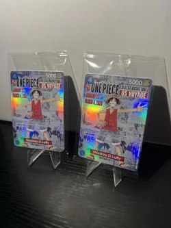 One Piece Monkey D Luffy US Voyage College Basketball 2 Promo Card Sealed - Image 2