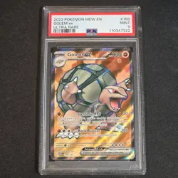 PSA 9 Golem ex 189/165 Full Art SV 151 Holo Ultra Rare Pokemon Card 2023 - Image 1