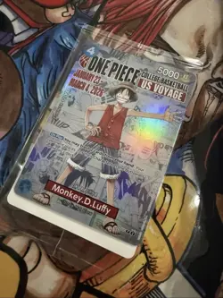 One Piece Monkey D. Luffy College Basketball Promo Card *SEALED* (with posters) - Image 3