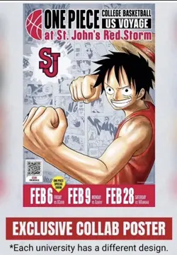 One Piece Monkey D. Luffy College Basketball Promo Card *SEALED* (with posters) - Image 5