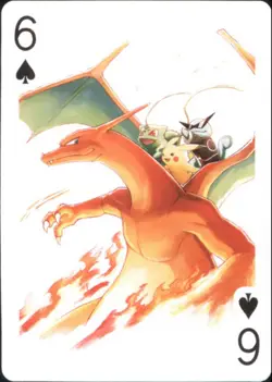 Japan PALCITY Pokemon Playing Card Poker Set #6 of Spades Riding Charizard - Image 1