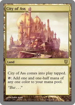 City of Ass Unhinged Magic The Gathering MTG Card - Image 1