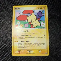 Pokemon Plusle Holo Rare Promo POP Series 3 5/17 Basic 50HP 2006 Card - Image 1