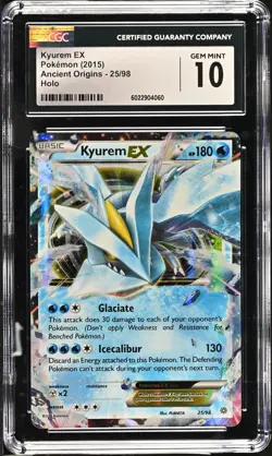 CGC 10 GEM MINT Kyurem EX XY Ancient Origins 25/98 Pokemon Card - Image 1
