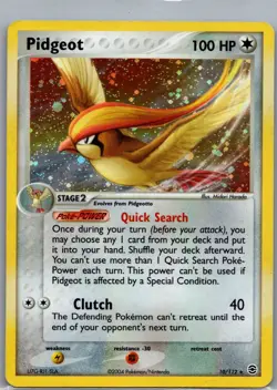 Pidgeot 10/112 Holo FireRed & LeafGreen - Pokemon Card - NM - Image 1