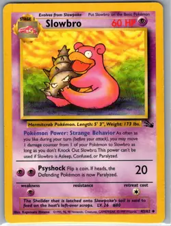 Slowbro 43/62 Non Holo Fossil - Pokemon Card - LP - Image 1