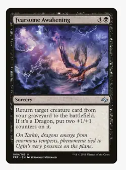 Fearsome Awakening | MTG FRF | Dragon Tribal Reanimate Graveyard EDH | LP - Image 1
