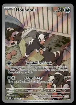 Pokemon Cards Houndour 204/197 Obsidian Flames Illustration Rare NM - Image 1