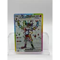 Pokemon TCG Cinderace ex 157/142 Stellar Crown Ultra Rare Card Rainbow Holo - Image 1